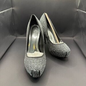 Vigo Fiore Chic Black Studded Women's Heels